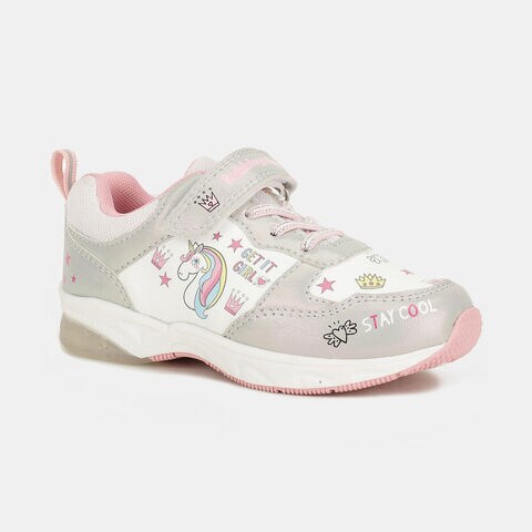 Bubblegummers grey casual shoes for kids